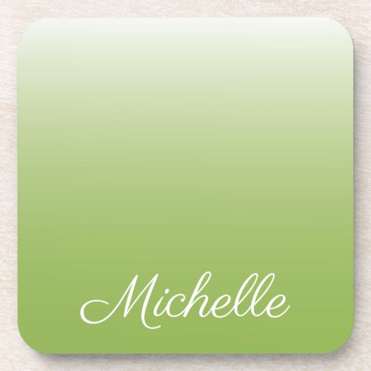 Personalisierte Gradientengrün Untersetzer (Vorderseite)