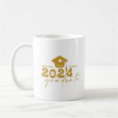 Personalisierte Graduate Class of 2024 Gold Kaffeetasse (Links)