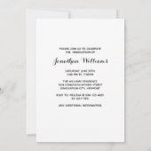 Personalisierte Graduate Party für Welpenhunde Einladung (Rückseite)