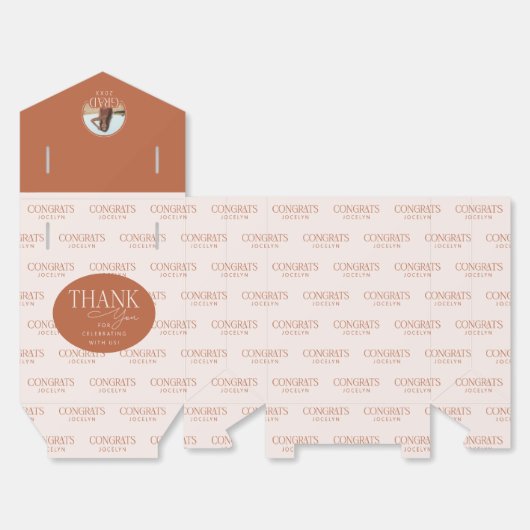 Personalisierte Graduationspartei 2025 Foto Glückw Geschenkschachtel (Ungefaltet)