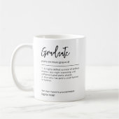 Personalisierte Graduiertendefinition Schwarz und  Kaffeetasse (Links)