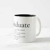 Personalisierte Graduiertendefinition Schwarz und Zweifarbige Tasse (VorderseiteRechts)