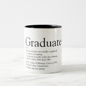 Personalisierte Graduiertendefinition Schwarz und Zweifarbige Tasse (Mittel)