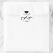 Personalisierte Graduierungspartei Classic Round S Runder Aufkleber (Tasche)
