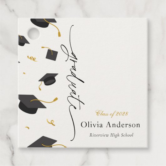 Personalisierte Graduierungspartei Geschenkanhänger (Vorderseite)