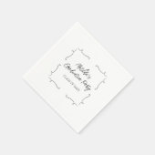 Personalisierte Graduierungspartei mit handgezogen Serviette (Ecke)