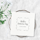 Personalisierte Graduierungspartei mit handgezogen Serviette