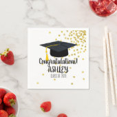 Personalisierte Graduierungspartei Napkins Serviette (Beispiel)