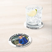 Personalisierte Graduierungspartei Runder Pappuntersetzer (Vor Ort)