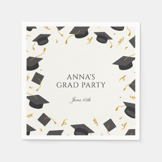 Personalisierte Graduierungspartei Serviette (Vorderseite)