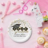 Personalisierte Graduierungsparty Black & Gold 20X Pappteller (Party)