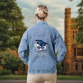 Personalisierte Graduierungspauschale Blue Gold Jeansjacke