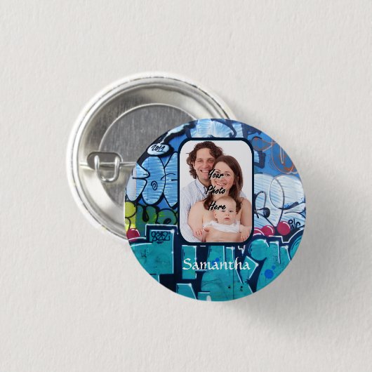 Personalisierte Graffiti Button (Vorne & Hinten)