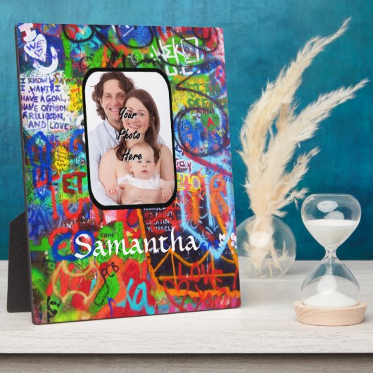 Personalisierte Graffiti Fotoplatte (Seite)