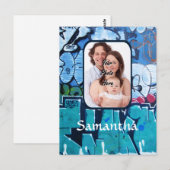 Personalisierte Graffiti Postkarte (Vorne/Hinten)