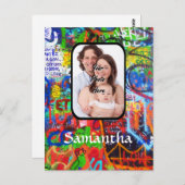 Personalisierte Graffiti Postkarte (Vorne/Hinten)