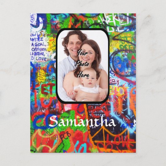 Personalisierte Graffiti Postkarte (Vorderseite)