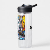 Personalisierte Graffiti Street Art Pitbull Trinkflasche (Links)