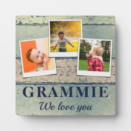Personalisierte Grammie Kinder 3 FotoCollage Fotoplatte