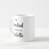 Personalisierte Grandad-Tasse, Geburtstagsgeschenk Kaffeetasse (Vorderseite Links)
