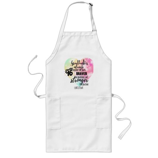 Personalisierte GRANDAUGHTER-Geschenke | Niedliche Lange Schürze (Vorne)