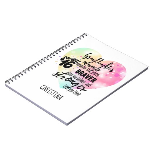 Personalisierte GRANDAUGHTER-Geschenke | Niedliche Notizblock (Linke Seite)