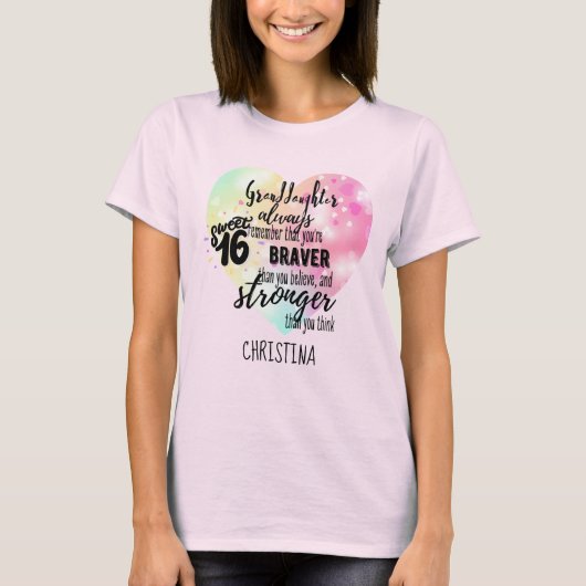 Personalisierte GRANDAUGHTER-Geschenke | Niedliche T-Shirt (Vorderseite)