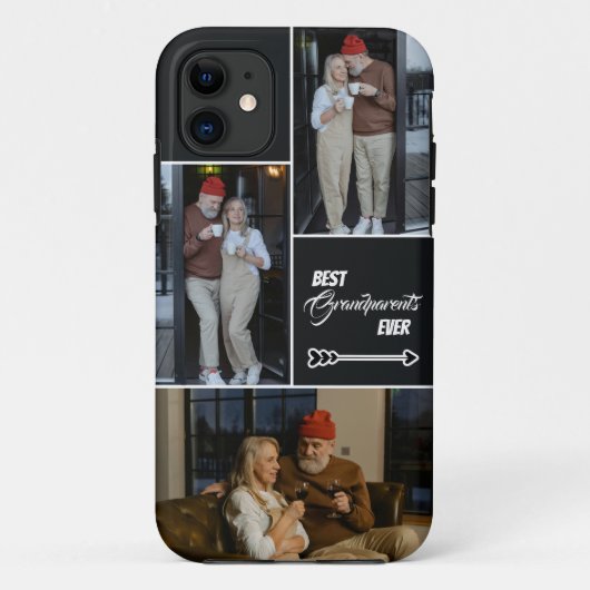 Personalisierte Grandeltern Day Fotos iPhone Case (Rückseite)