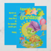 Personalisierte Grandsons Geburtstagskarte Feiertagskarte (Vorne/Hinten)