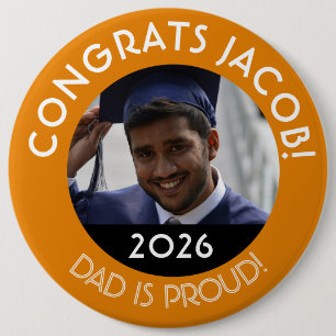 Personalisierte Gratulation Absolvent Foto Vater S Button