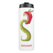 Personalisierte, graue Apfelkernkids Thermosbecher (Vorderseite)