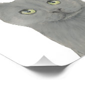 Personalisierte graue Chartreux-Katze Fotodruck (Ecke)