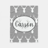 Personalisierte graue fleecedecke (Vorderseite)