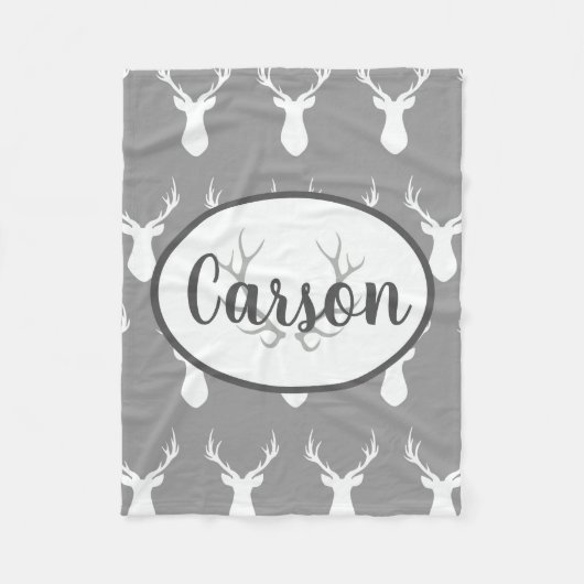 Personalisierte graue fleecedecke (Vorderseite)