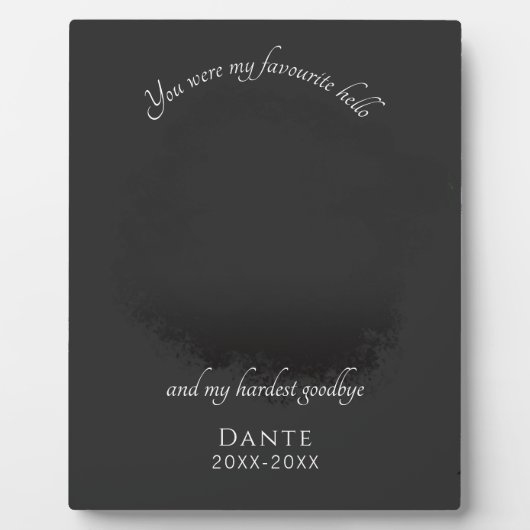 Personalisierte graue Hausfotografie Fotoplatte (Vorderseite)