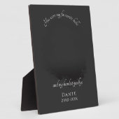 Personalisierte graue Hausfotografie Fotoplatte (Seite)