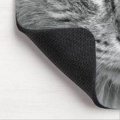Personalisierte graue Katze mit blauen Augen Mousepad (Ecke)