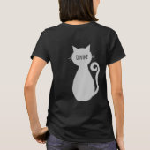 Personalisierte graue Katze T-Shirt (Rückseite)