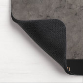 Personalisierte graue Ledermauspad mit Initialen Mousepad (Ecke)