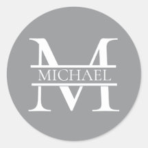 Personalisierte Graue Monogramm und Name