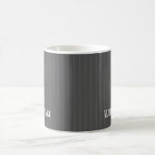 Personalisierte graue Pinstreifen Kaffeetasse (Mittel)