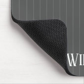 Personalisierte graue Pinstreifen Mousepad (Ecke)