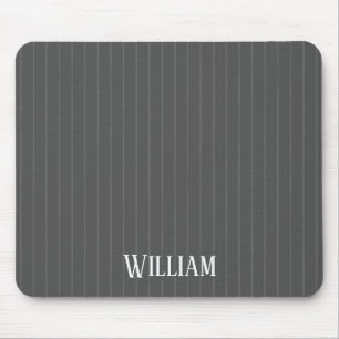 Personalisierte graue Pinstreifen Mousepad