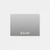 Personalisierte graue Pinstreifen Post-it Klebezettel (Vorderseite)