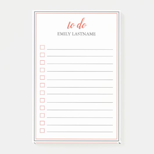 Personalisierte graue Post-it-Notizen Post-it Klebezettel (Vorderseite)