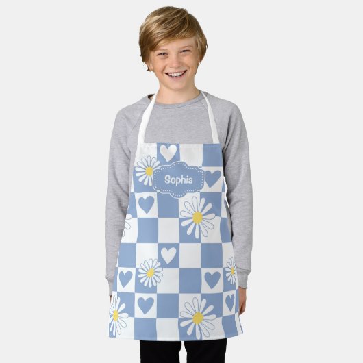 Personalisierte graue Schürze (Getragen)