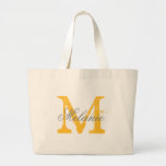 Personalisierte graue und gelbe Tüten mit Monogram Jumbo Stoffbeutel<br><div class="desc">Personalisierter Name grau und gelb Monogramm Tote Tasche Elegantes Logo Design mit mit Monogramm Buchstaben Initialen. Niedliche Vintage Gunst Geschenkidee für Braut zu sein und Braut Entourage; Blume Mädchen, Trauzeugin, Ehrenmatron, Brautmutter, Bräutigam und Brautmädchen bei Hochzeit, Brautparty, Verlobung etc. Große große Taschen in Jumbo-Größe. Anpassbare Farben, die zu Ihrem Thema...</div>