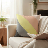 Personalisierte graue und pfirsichfarbene gestreif kissen