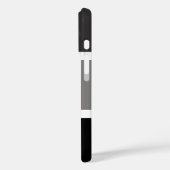 Personalisierte, graue und weiße Streifen Case-Mate iPhone Hülle (Rückseite / Links)