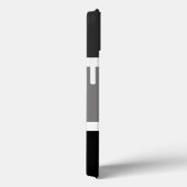 Personalisierte, graue und weiße Streifen Case-Mate iPhone Hülle (Rückseite / Rechts)